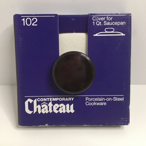 Vtg Sanko Ware Japan Contemporary Chateau Porcelain On Steel 1 Qt Saucepan Lid - Picture 5 of 6